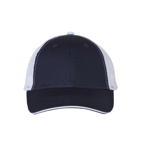 Valucap - Sandwich Trucker Cap - S102 - Navy/ White