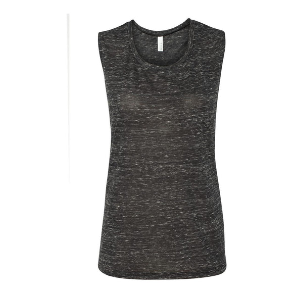 BELLA + CANVAS - Women's Flowy Scoop Muscle Tank - 8803 - Black Marble
