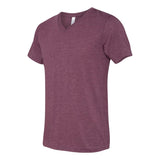 BELLA + CANVAS - Unisex Triblend V-Neck Tee - 3415 - Maroon Triblend