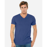 BELLA + CANVAS - Unisex Triblend V-Neck Tee - 3415 - True Royal Triblend
