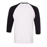 BELLA + CANVAS - Three-Quarter Sleeve Baseball Tee - 3200 - White/ Black