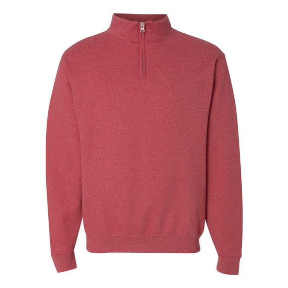 JERZEES - Nublend® Cadet Collar Quarter-Zip Sweatshirt - 995MR - Vintage Heather Red