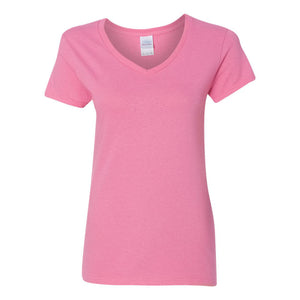 Gildan - Heavy Cotton™ Women’s V-Neck T-Shirt - 5V00L - Azalea