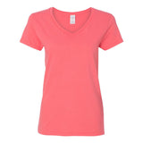 Gildan - Women's Heavy Cotton™ V-Neck T-Shirt - 5V00L - Coral Silk