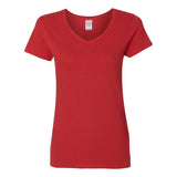 Gildan - Women's Heavy Cotton™ V-Neck T-Shirt - 5V00L - Red