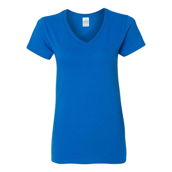 5V00L Gildan Heavy Cotton™ Women’s V-Neck T-Shirt Royal