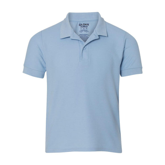 Gildan - DryBlend® Youth Double Piqué Polo - 72800B - Light Blue