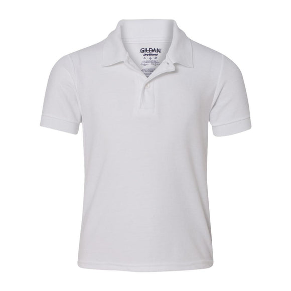 Gildan - DryBlend® Youth Double Piqué Polo - 72800B - White