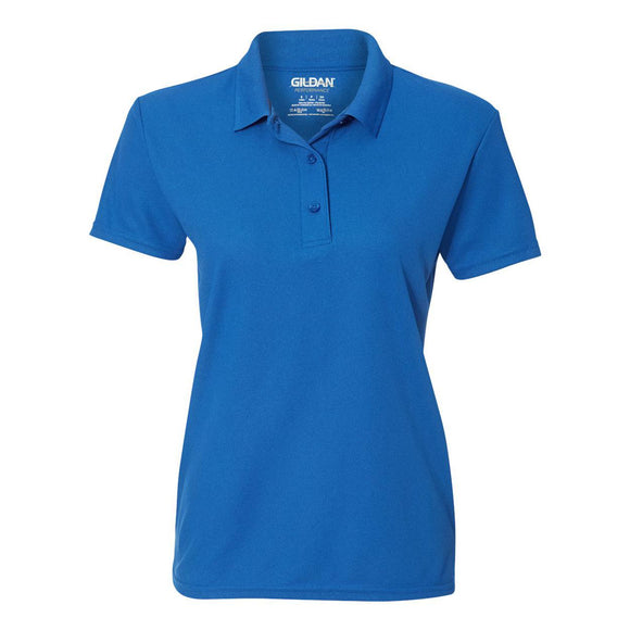 45800L Gildan Performance® Women's Double Piqué Polo Royal