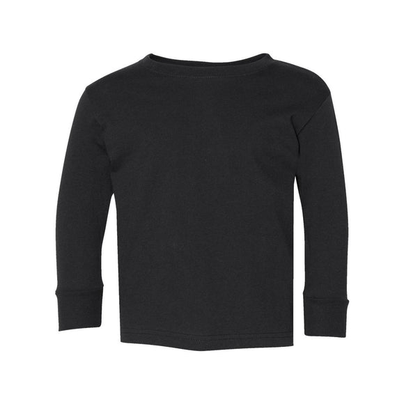 Rabbit Skins - Toddler Fine Jersey Long Sleeve Tee - 3302 - Black