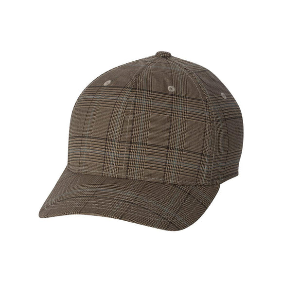 Flexfit - Glen Check Cap - 6196 - Brown/ Khaki