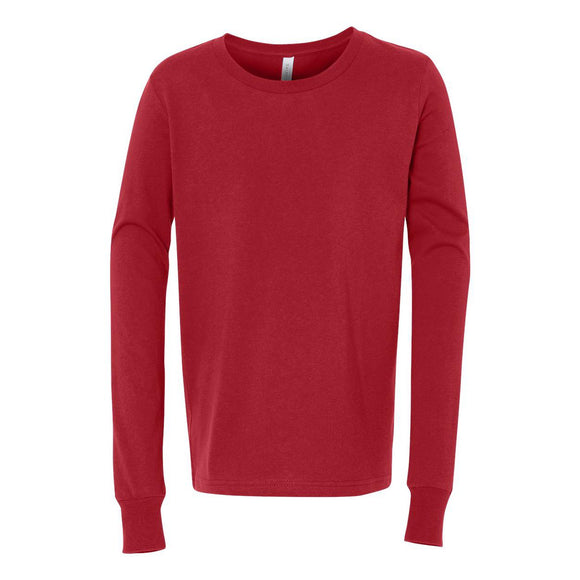 BELLA + CANVAS - Youth Jersey Long Sleeve Tee - 3501Y - Red