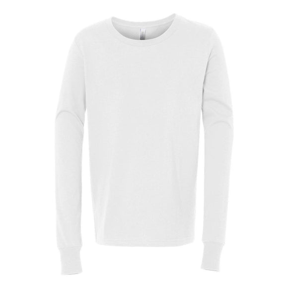 BELLA + CANVAS - Youth Jersey Long Sleeve Tee - 3501Y - White