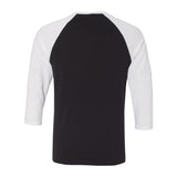 BELLA + CANVAS - Unisex Three-Quarter Sleeve Baseball Tee - 3200 - Black/ White