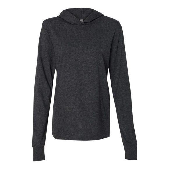 BELLA + CANVAS - Unisex Jersey Hooded Long Sleeve Tee - 3512 - Charcoal Black Triblend
