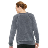 BELLA + CANVAS - Unisex Sponge Fleece Raglan Crewneck Sweatshirt - 3901 - Grey Acid Wash