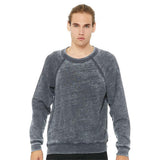 BELLA + CANVAS - Unisex Sponge Fleece Raglan Crewneck Sweatshirt - 3901 - Grey Acid Wash