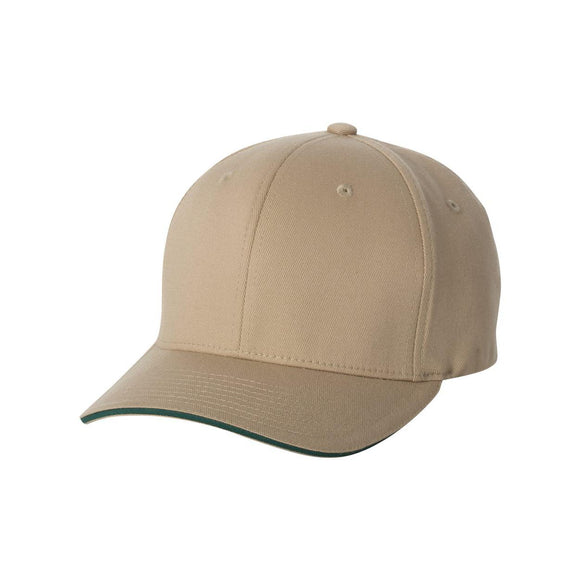 Flexfit - Sandwich Visor Twill Cap - 6277V - Khaki/ Spruce