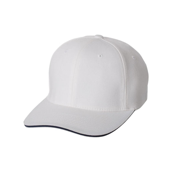 Flexfit - Sandwich Visor Twill Cap - 6277V - White/ Navy