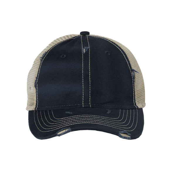 Valucap - Bounty Dirty-Washed Mesh-Back Cap - 3150 - Navy/ Khaki