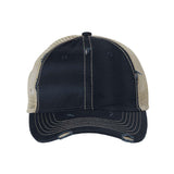 Valucap - Bounty Dirty-Washed Mesh-Back Cap - 3150 - Navy/ Khaki