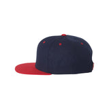 YP Classics - Premium Flat Bill Snapback Cap - 6089M - Navy/ Red