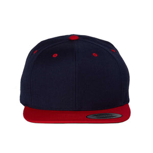 YP Classics - Premium Flat Bill Snapback Cap - 6089M - Navy/ Red