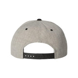 YP Classics - Premium Flat Bill Snapback Cap - 6089M - Heather/ Black