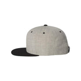 YP Classics - Premium Flat Bill Snapback Cap - 6089M - Heather/ Black