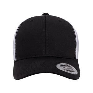 YP Classics - Retro Trucker Cap - 6606 - Black/ White