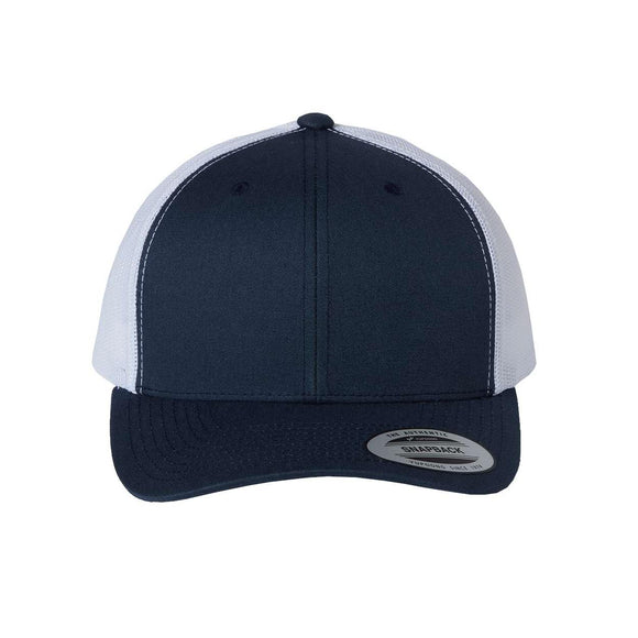 YP Classics - Retro Trucker Cap - 6606 - Navy/ White