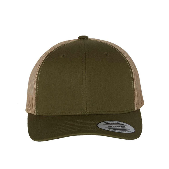 YP Classics - Retro Trucker Cap - 6606 - Moss/ Khaki