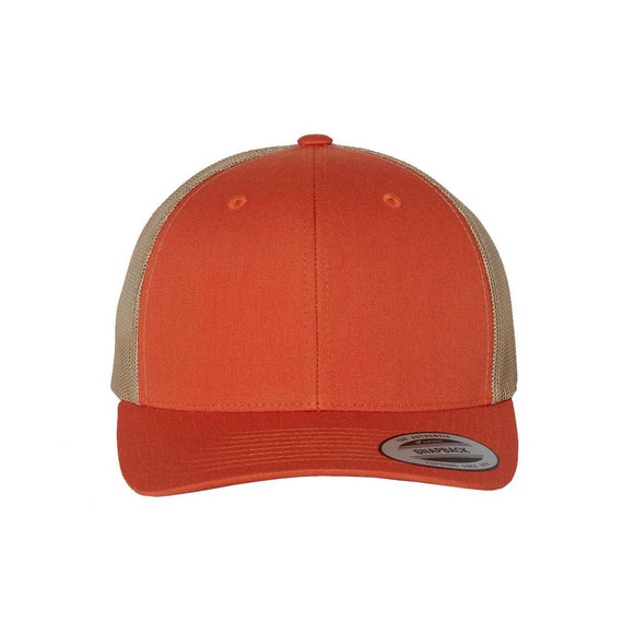 YP Classics - Retro Trucker Cap - 6606 - Rustic Orange/ Khaki