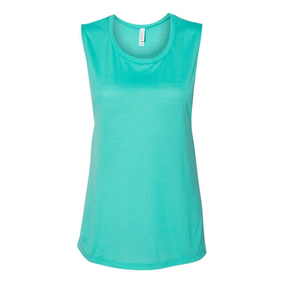 BELLA + CANVAS - Women's Flowy Scoop Muscle Tank - 8803 - Teal