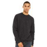 BELLA + CANVAS - Unisex Sponge Fleece Drop Shoulder Crewneck Sweatshirt - 3945 - Dark Grey Heather