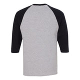 Gildan - Unisex Heavy Cotton™ Raglan Three-Quarter Sleeve T-Shirt - 5700 - Sport Grey/ Black