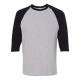 Gildan - Unisex Heavy Cotton™ Raglan Three-Quarter Sleeve T-Shirt - 5700 - Sport Grey/ Black