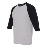 Gildan - Unisex Heavy Cotton™ Raglan Three-Quarter Sleeve T-Shirt - 5700 - Sport Grey/ Black
