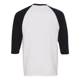 Gildan - Unisex Heavy Cotton™ Raglan Three-Quarter Sleeve T-Shirt - 5700 - White/ Black