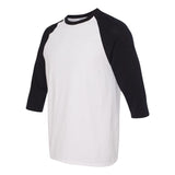 Gildan - Heavy Cotton™ Raglan Three-Quarter Sleeve T-Shirt - 5700 - White/ Black