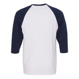 Gildan - Unisex Heavy Cotton™ Raglan Three-Quarter Sleeve T-Shirt - 5700 - White/ Navy
