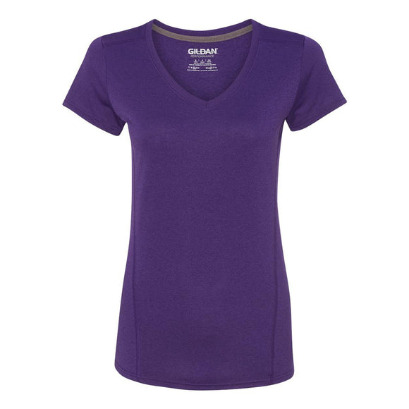 Gildan - Performance® Tech Women's V-Neck T-Shirt - 47V00L - Marbled Purple