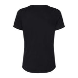 BELLA + CANVAS - Women's Relaxed Triblend Short Sleeve V-Neck Tee - 6415 - Solid Black Triblend