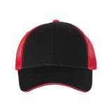 Valucap - Sandwich Trucker Cap - S102 - Black/ Red