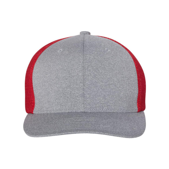 Flexfit - Mélange Trucker Cap - 6311 - Heather Grey/ Red