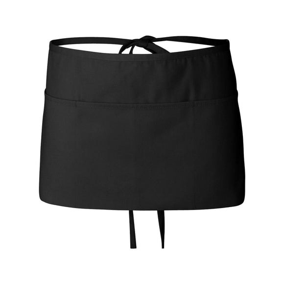 Q-Tees - Waist Apron with Pockets - Q2115 - Black