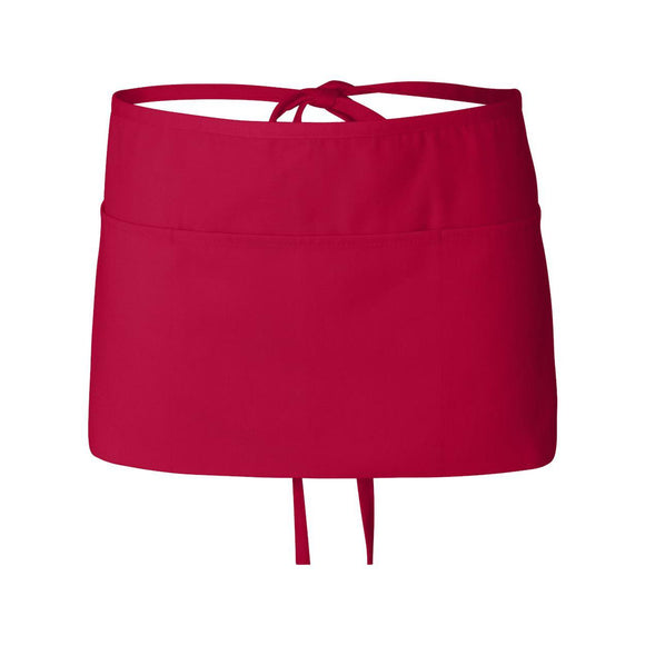 Q-Tees - Waist Apron with Pockets - Q2115 - Red