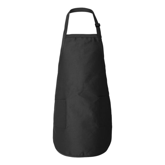 Q-Tees - Full-Length Apron with Pockets - Q4350 - Black