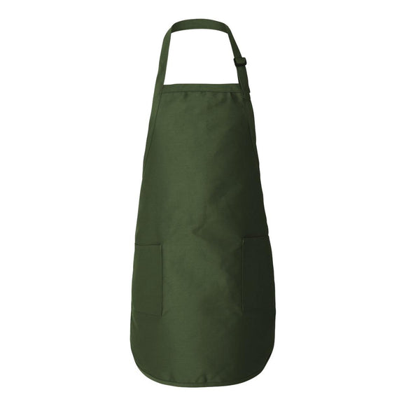 Q-Tees - Full-Length Apron with Pockets - Q4350 - Forest