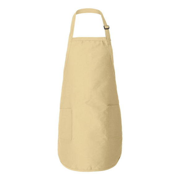 Q-Tees - Full-Length Apron with Pockets - Q4350 - Natural